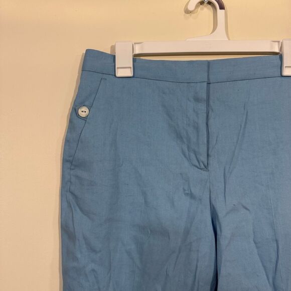 Rag and Bone Light Blue Slim Ankle Linen Pants - Picture 3 of 5